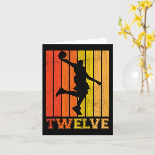 Fijne 12de verjaardag Decoraties voor jongens Bask Kaart (Gele Bloem)