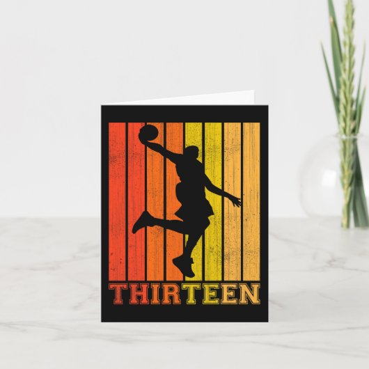 Fijne 13de verjaardag Decoraties voor jongens Bask Kaart (Voorkant)