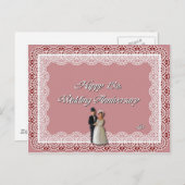 Fijne 13de. Weddenschap Jubileum Lace Briefkaart (Voorkant / Achterkant)