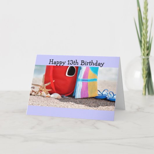 Fijne "13e" VERJAARDAG VOOR EEN NIEUWE TIENER! Kaart (Voorkant)