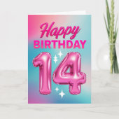 Fijne 14e verjaardag Kaart (Voorkant)