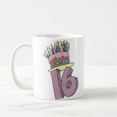 Fijne 16de verjaardag! koffiemok (Links)