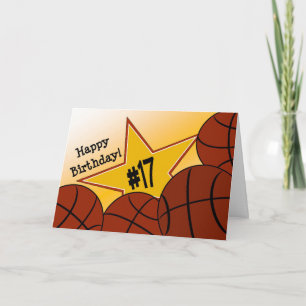 Fijne 17de verjaardag, Basketball Star! Kaart