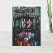 Fijne 17e verjaardag Kaart (Voorkant)