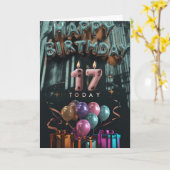 Fijne 17e verjaardag Kaart (Gele Bloem)