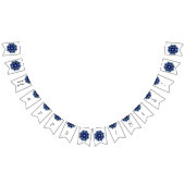 Fijne 18de! Mandala in donkerblauw Vlaggetjes (Alle)