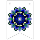 Fijne 18de! Mandala in donkerblauw Vlaggetjes (Eerste vlag)