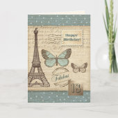 Fijne 18de verjaardag. kunst kaart (Voorkant)