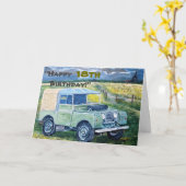 "Fijne 18e verjaardag!" Kaart (Gele Bloem)