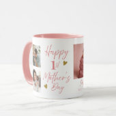 Fijne 1e Moederdag als Gigi 5 Foto Roze Mok (Voorkant links)