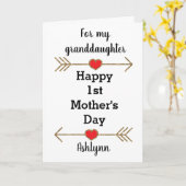 Fijne 1e Moederdag kleindochter Kaart (Gele Bloem)