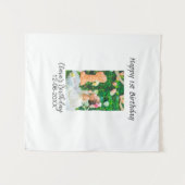 Fijne 1e verjaardag foto eenvoudig elegant modern wandkleed (Voorkant (horizontaal))