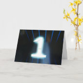 FIJNE "1e VERJAARDAG" Kaart (Gele Bloem)