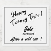 Fijne 21! Jake! Heb een koude! Bier Etiket (Enkel label)