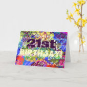 Fijne 21e verjaardag! kaart (Gele Bloem)