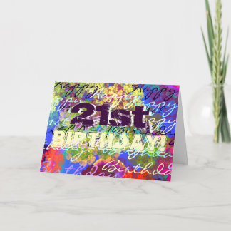 Fijne 21e verjaardag! kaart
