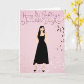 Fijne 21e verjaardag voor mijn dochter kaart (Gele Bloem)