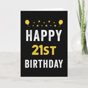 Fijne 21ste verjaardag Vicenarian Celebration Part Kaart