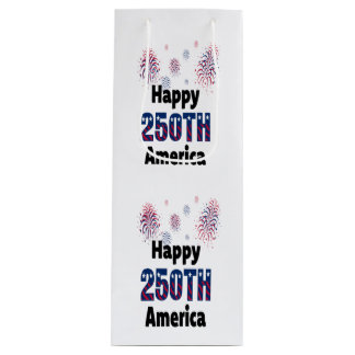 Fijne 250ste Amerika Patriottische 4 juli Wijn Cadeautas