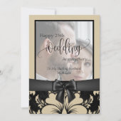 Fijne 25ste trouwdag traditionele foto i kaart (Voorkant)