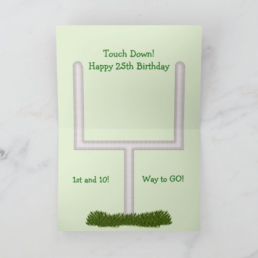 Fijne 25ste verjaardag! kaart (Binnen)