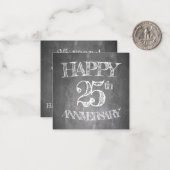 Fijne 25ste verjaardag op de krijgsraad notitiekaartje (Voorkant / Achterkant in situ)
