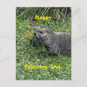 Fijne 2 februari Aangepaste Grondhond Postkaarten (Voorkant)