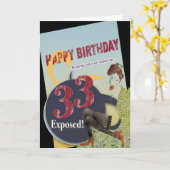 Fijne 33ste verjaardag bloem 33 kaart (Gele Bloem)