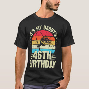 Fijne 46e verjaardag van mijn papa Vintage vissen T-shirt