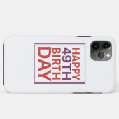 Fijne 49ste verjaardag. Case-Mate iPhone case (Achterkant (horizontaal))