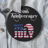 Fijne 4 juli 250ste verjaardag ronde button 6,0 cm (In situ)