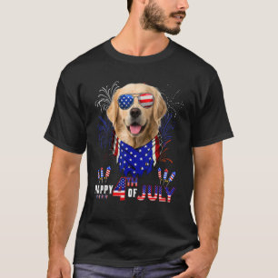 Fijne 4 juli Amerikaanse vlag Golden Retriever S T-shirt