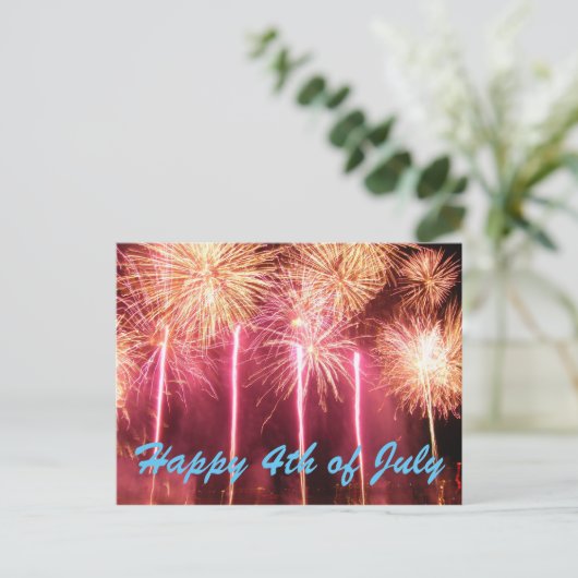 Fijne 4 juli briefkaart (Staand voorkant)