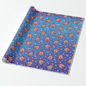 Fijne 4 juli Ik hou van de VS Patriottische Gnome Cadeaupapier (Uitgerold)