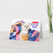 Fijne 4 juli kat kaart (Voorkant)