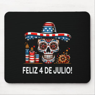 Fijne 4 Juli Mexicaanse Latina Trotse Usa Vlag Kol Muismat