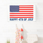 Fijne 4 juli Onafhankelijkheidsdag feestviering Spandoek (Insitu)