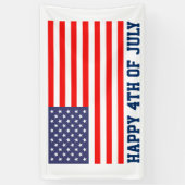 Fijne 4 juli Onafhankelijkheidsdag feestviering Spandoek (Verticaal)