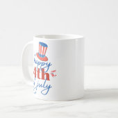 Fijne 4 juli Patriottische koffiemok (Voorkant links)