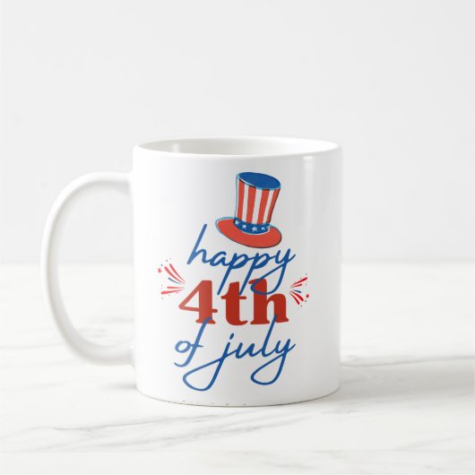Fijne 4 juli Patriottische koffiemok (Links)