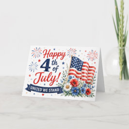 Fijne 4 juli Verenigde We Staan Wenskaart Kaart