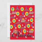 Fijne 4de verjaardag van de uitnodiging van de ver (Voorkant)