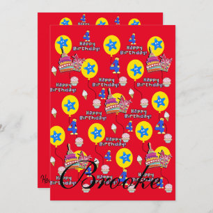 Fijne 4de verjaardag van de uitnodiging van de ver