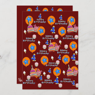 Fijne 4de verjaardag van de uitnodiging van de ver