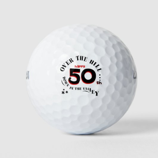 Fijne 50e! golfballen (Voorkant)
