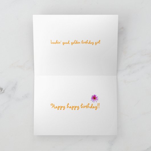 Fijne 50e verjaardag! kaart (Binnen)