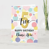 Fijne 5-daagse pasta RegenboogGold Girl Kaart (Voorkant)