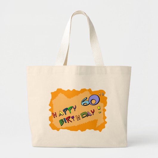 Fijne 60ste verjaardag! grote tote bag (Voorkant)