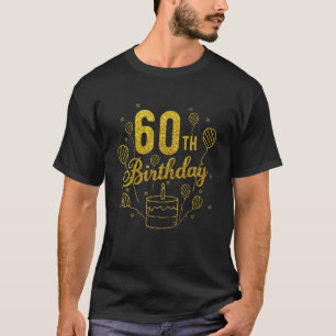 Fijne 60ste verjaardag van de grappige ballonnen v t-shirt
