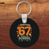 Fijne 67e schooldag Funny leraar thanksgiving Sleutelhanger (Voorkant)